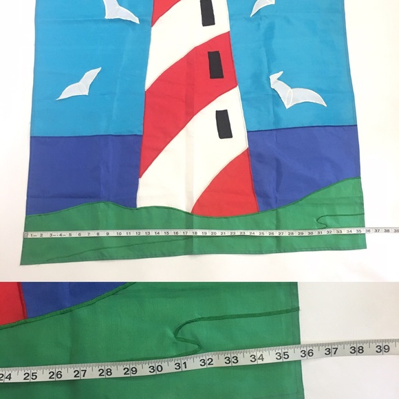Lighthouse Outdoor‎ Large Flags w 3D Seagulls Beach - Picture 4 of 8